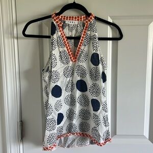 THML Size XS Geometric Print Halter Necked Top